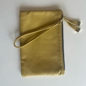 K. Slade Yellow Lamb Leather Tip Pouch and matching yellow Wristlet
